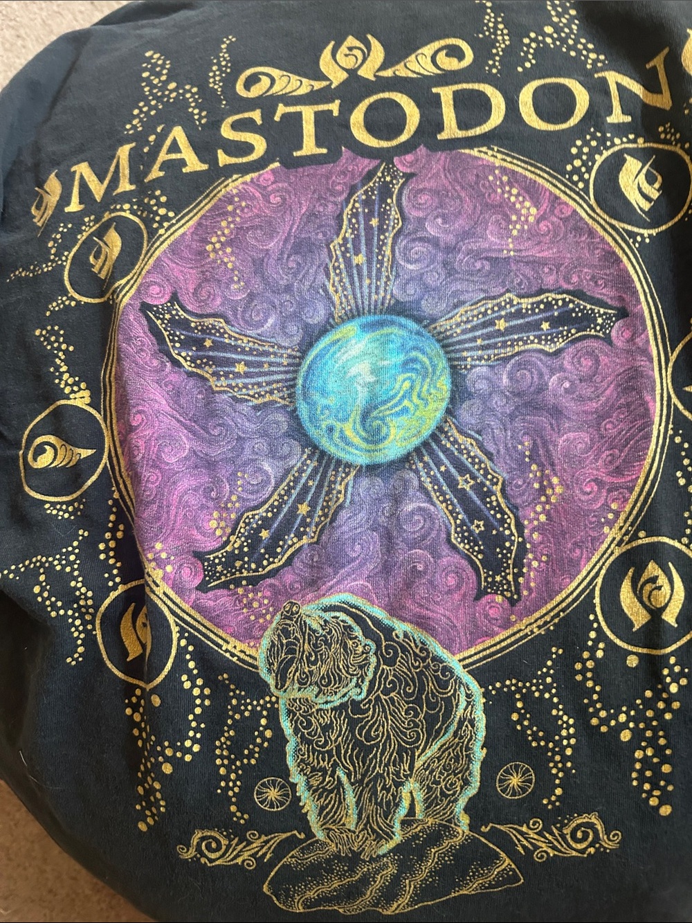 Mastodon 🌌 | Hanes Heavyweight Black Crewneck Graphic Tee - Picture 7 of 7